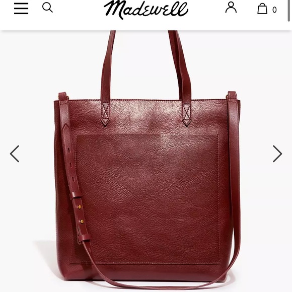 Madewell Handbags - MADEWELL G5788 medium crossbody transport dark Cabernet leather
